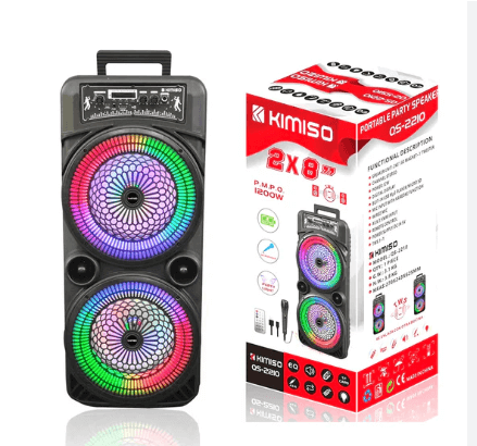 PARLANTE KIMISU CON LUCES RGB Y BLUETOOTH 📻📢