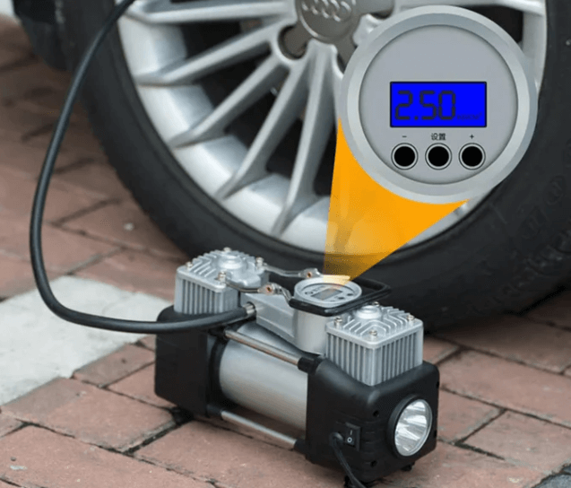 🛻COMPRENSOR AIRE PROFESIONAL PORTATIL : AUTO - MOTO - CAMIONETA🏍️🛒